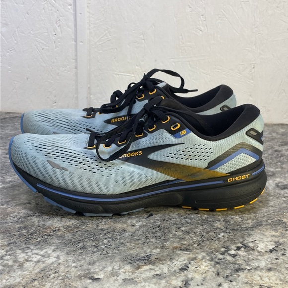 Brooks Women's Athletic Shoes - Light Blue and Black with Gold Accents - Picture 2 of 9